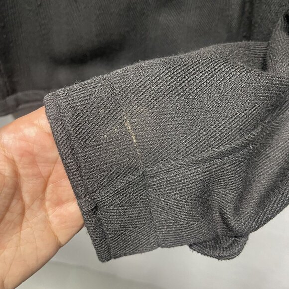 Kr3w Jacket Mens Large Black Military Full Zip Button Up Lined Field Pea Coat - Picture 6 of 10